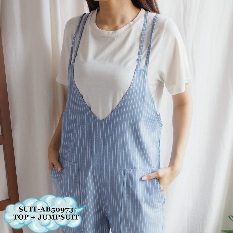 [baju wanita korea]  Overall Jumpsuit Jumsuit Celana Kodok Wanita Korea Import