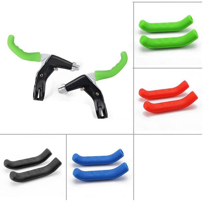 Silikon Cover Brake Lever Gel Pelindung Handle Karet Rem Sepeda Isi 2 pcs