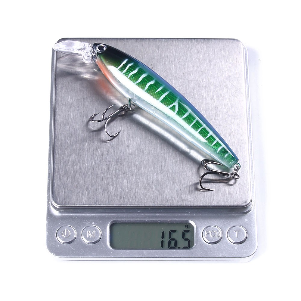 Hengjia 1pc Umpan Pancing Hardlure Tiruan Bentuk Ikan Kecil 11.5cm 16.5g Dengan 3 Kail Treble