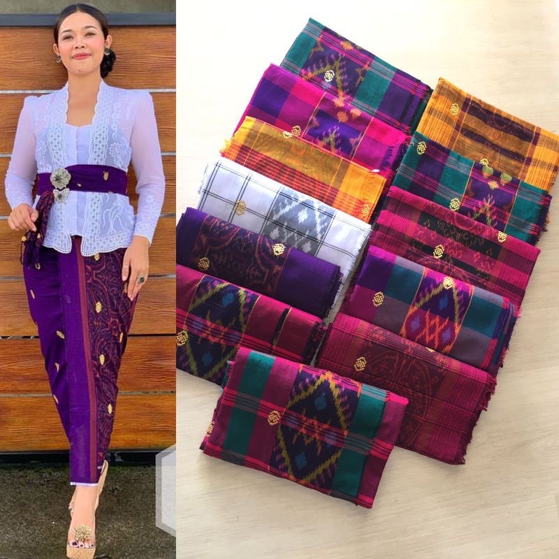 Endek dobol trestes selendang | Endek bordir selendang | Endek trestes | endek selendang