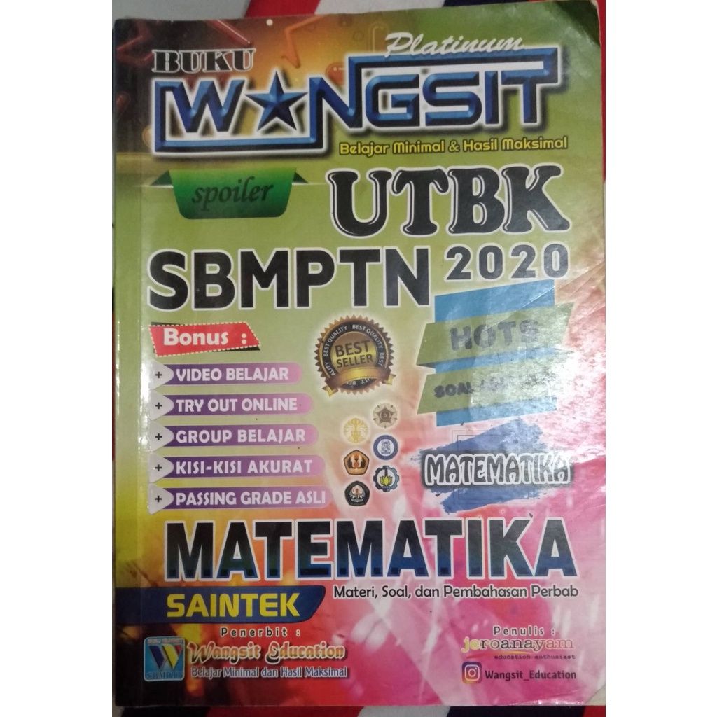Buku Wangsit Matematika UTBK SBMPTN 2020