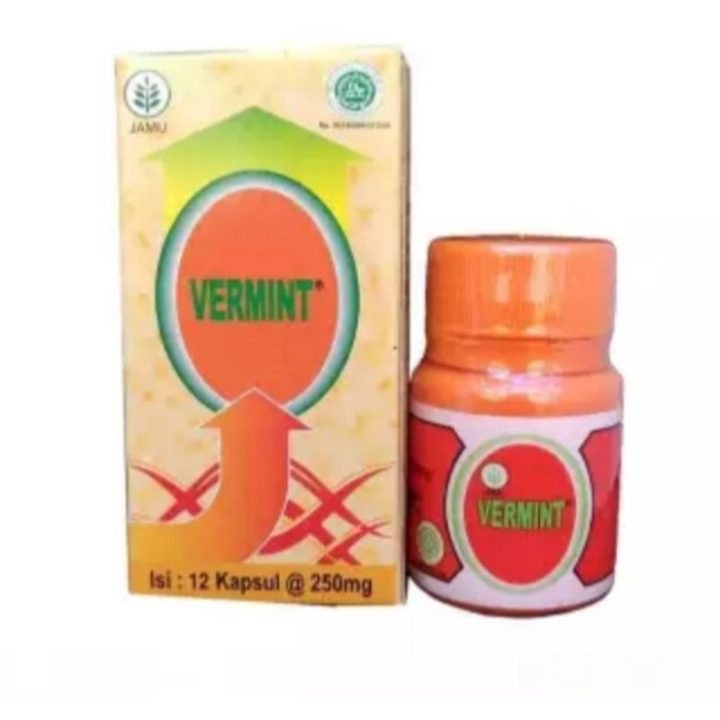 vermint kapsul cacing 12 kapsul / membantu meredakan  demam