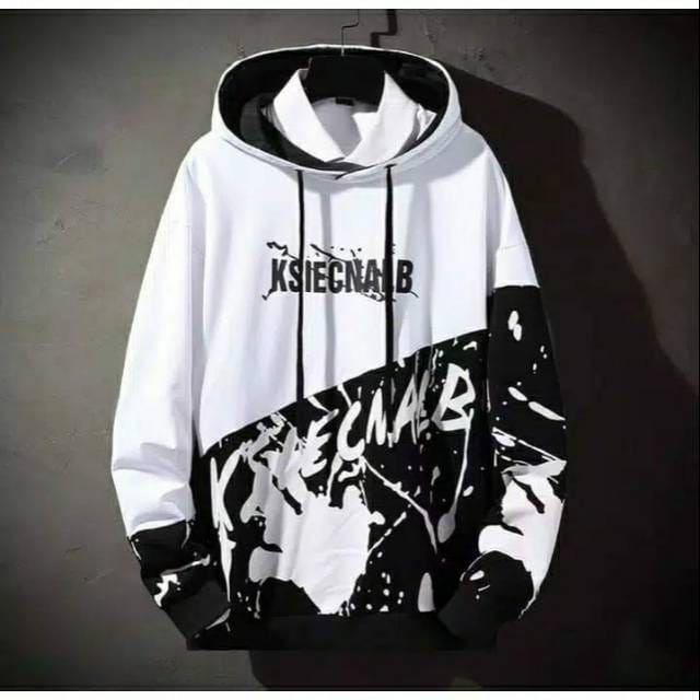 MOMBERT X KSIECLAB - SWEATER HOODIE PRIA - HOODIE JUMPER KEKINIAN - SWEATER COWOK-KSIECNALB PUTIH