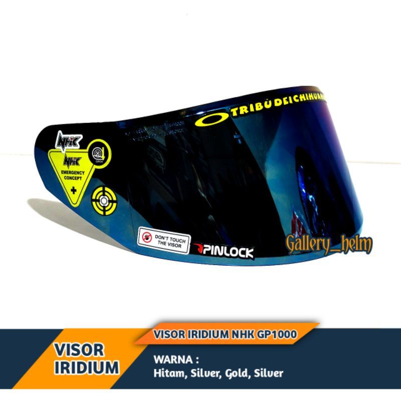 KACA VISOR FLAT IRIDIUM NHK GP1000 | KACA HELM HELM GP1000 | Free Stiker Pemanis