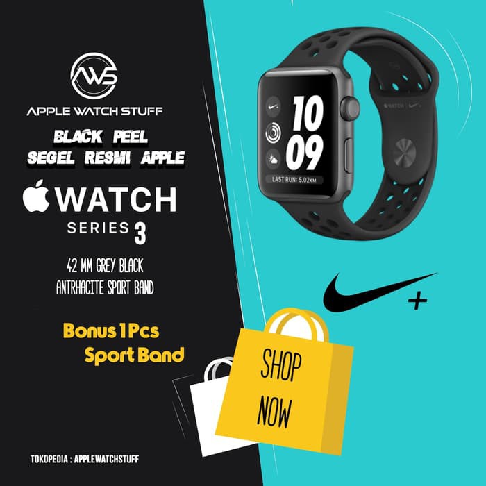 Apple Watch Series 3 GPS Nike+ 42mm Grey Black Anthracite Sport Band