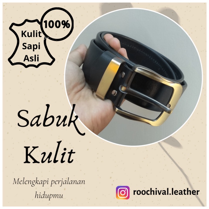 SABUK KULIT ASLI RESLETING SABUK PRIA