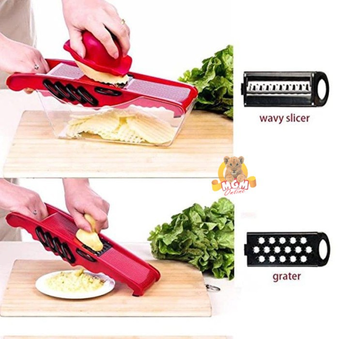 Super Slicer 6in1 Parutan Serbaguna Tajam Potong Sayur AMAN Free Peele