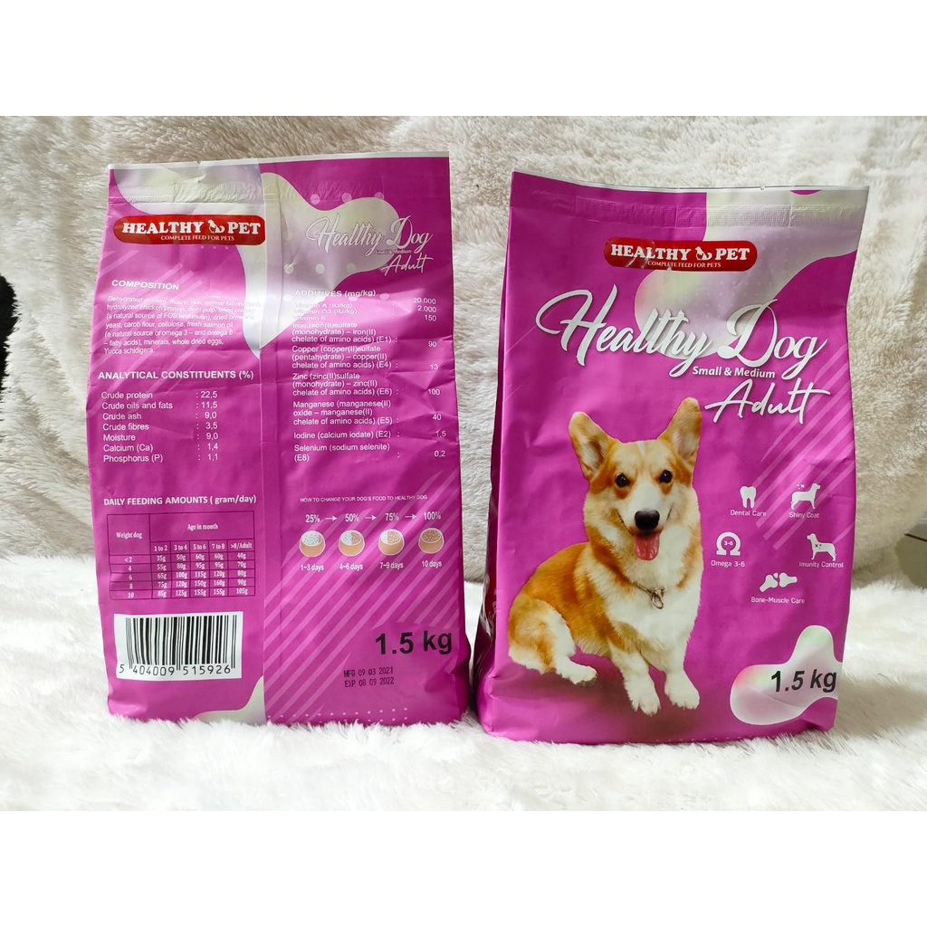 Makanan Anjing Healthy Dog Adult 1,5 kg - Healthy Pet