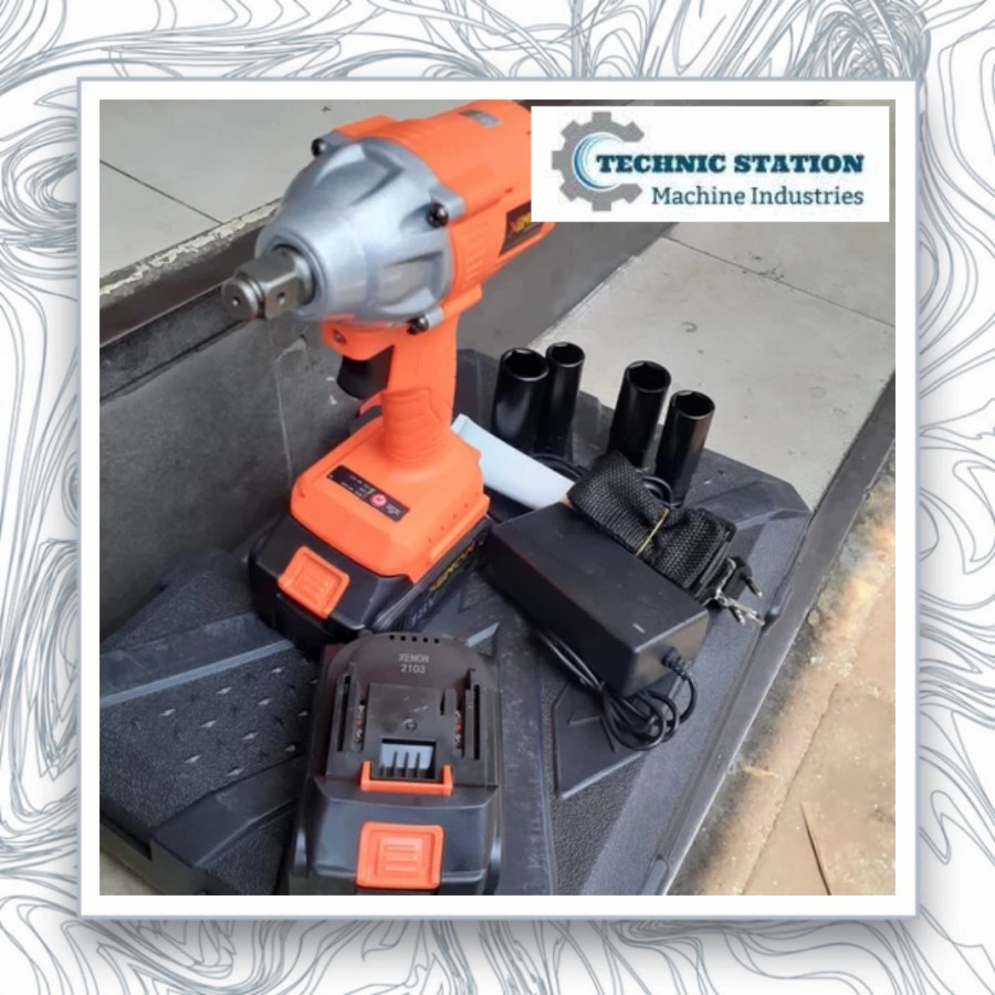 BRUSHLESS CORDLESS IMPACT WRENCH baterai set DC XENON CDIW1845 18V