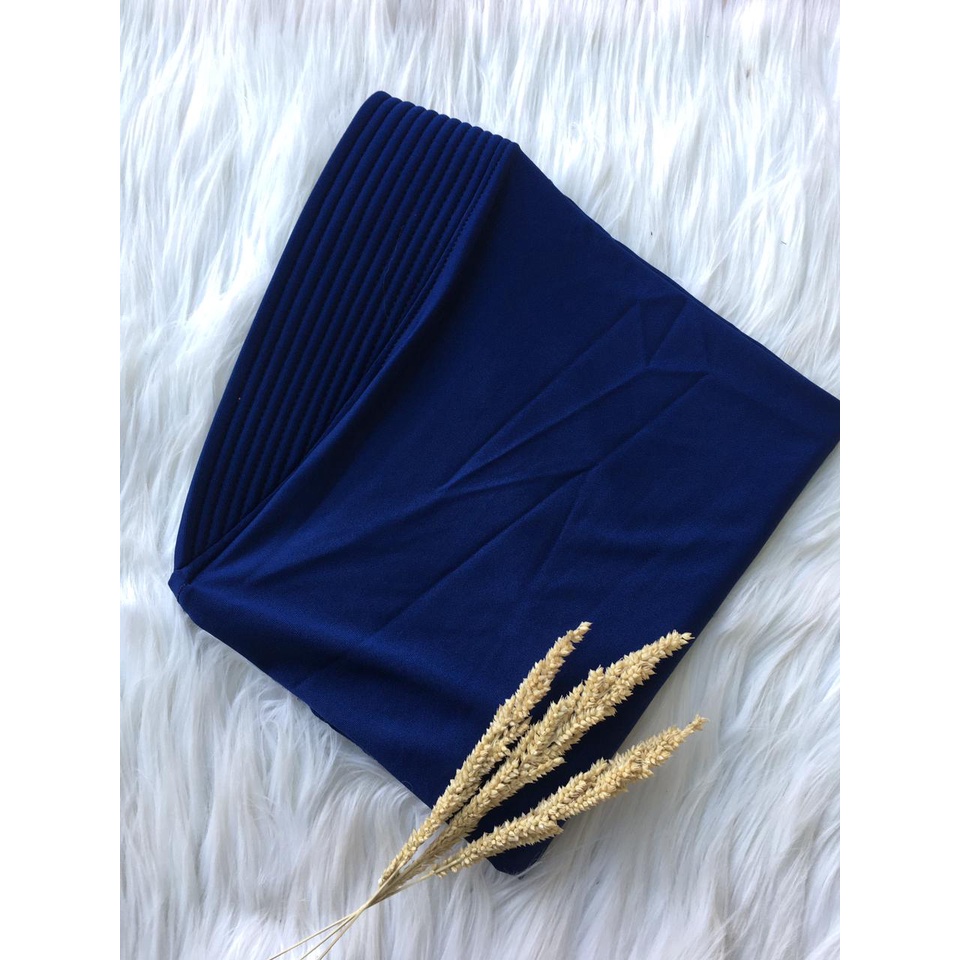 Khimar instant Hijab sport jersey premium grade A panjang menutup dada/ jilbab olahraga-NAVY