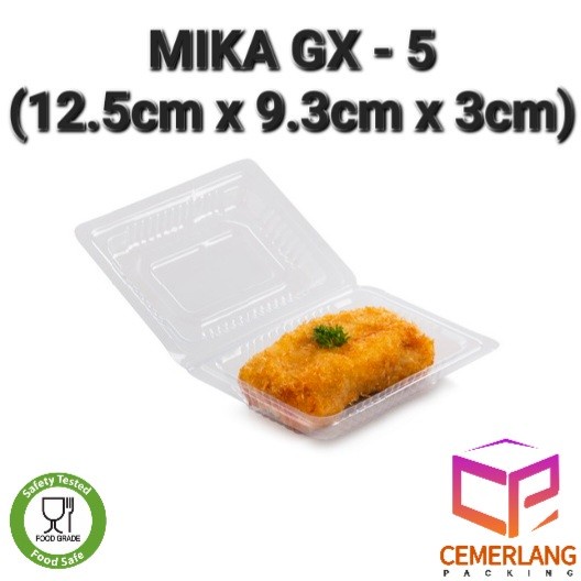 Box Mika Transaparan Bening Kue Snack Jajanan Pasar GX 5 GX-5 GX5 5A 100pcs