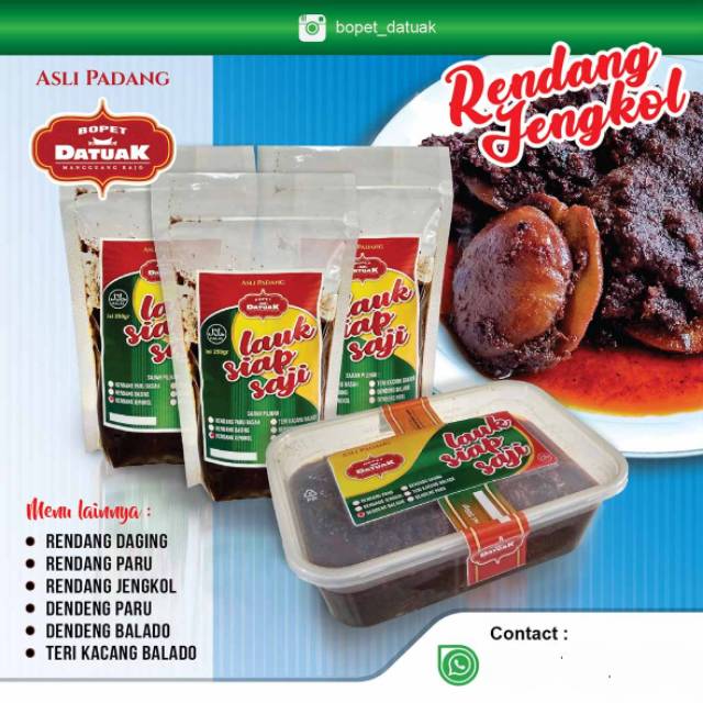 

RENDANG JENGKOL SIAP SAJI 250GR - BOPET DATUAK