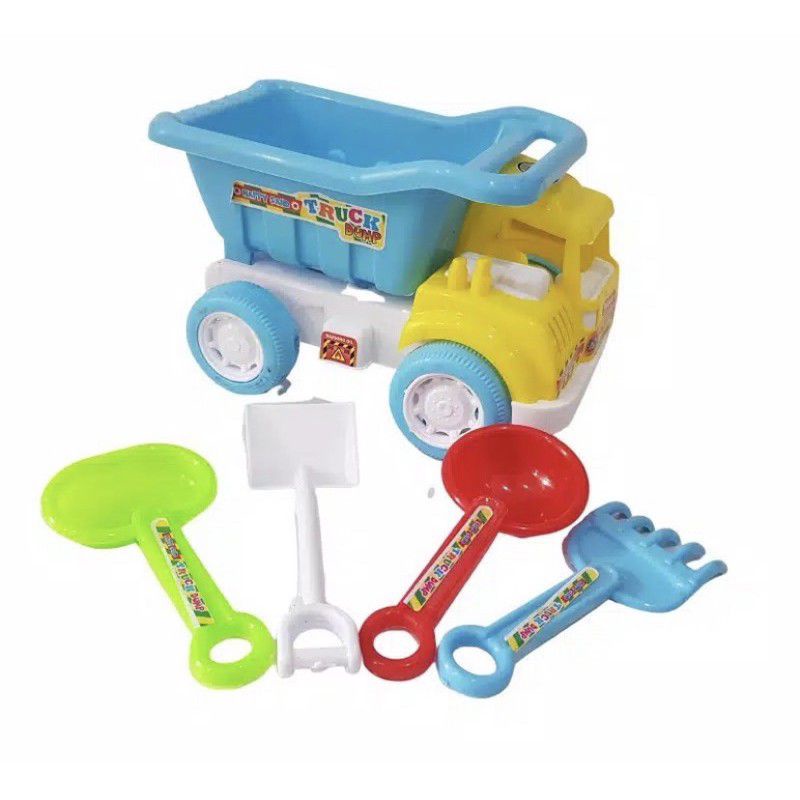 MAINAN MOBIL TRUCK PASIR PLUS CETAKANNYA-MAINAN ANAK TRUCK PASIR MINI Lp2 - HAPPY SAND TRUCK DUMP