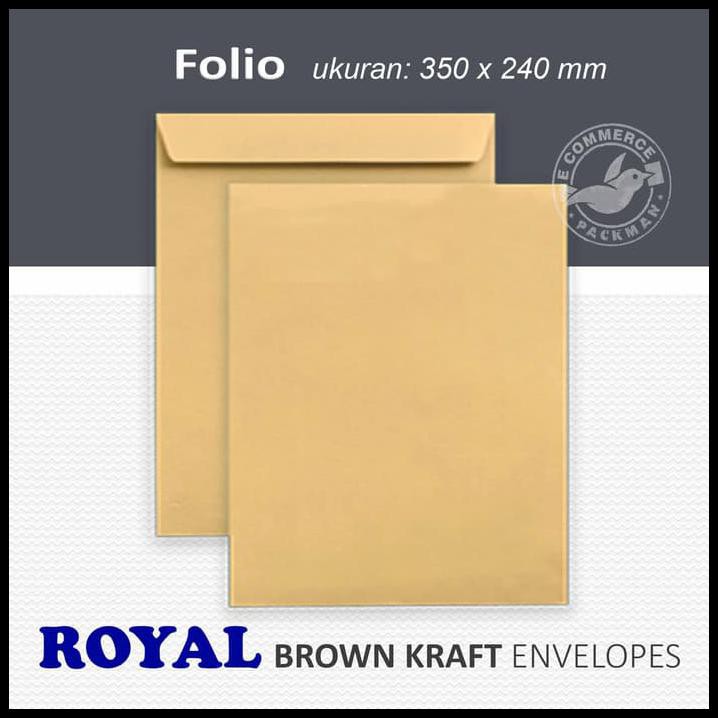 

(Murah!!) Amplop Samson Coklat - Royal Brown Kraft Ukuran Folio 100 Lembar