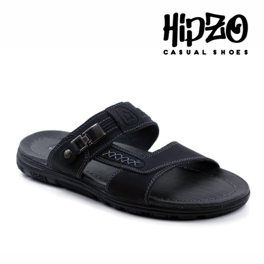 SANDAL KULIT SELOP PRIA KASUAL PELINDUNG KAKI UNTUK COWOK DEWASA ORIGINAL 100% HIPZO CT-01 SANDAL SANTAI FORMAL