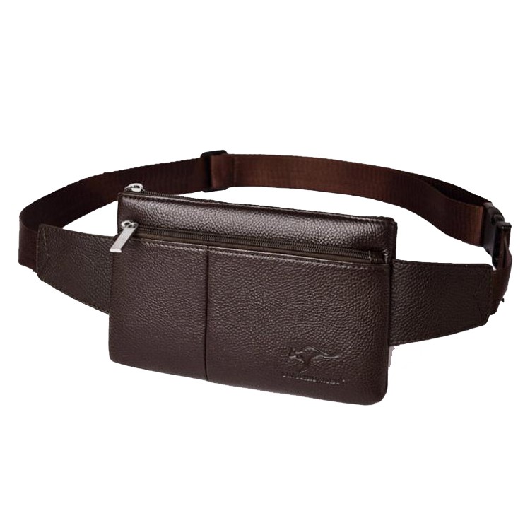 COD Highland Tas Pinggang Pria Kulit PU Kasual Anti Air Waist Bag Fashion Korea IMPORT TS607