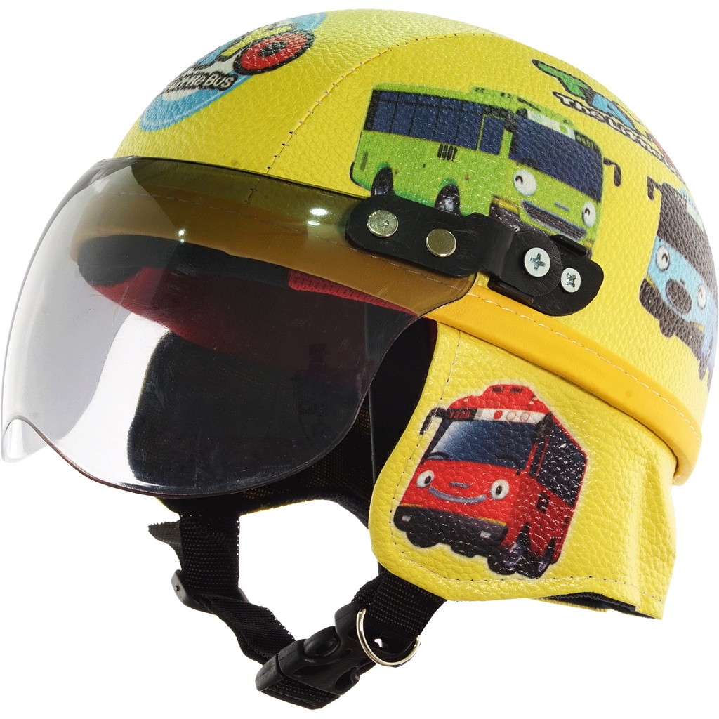 Helm Anak Untuk Usia 1-4 Tahun Motif Tayo - Kuning