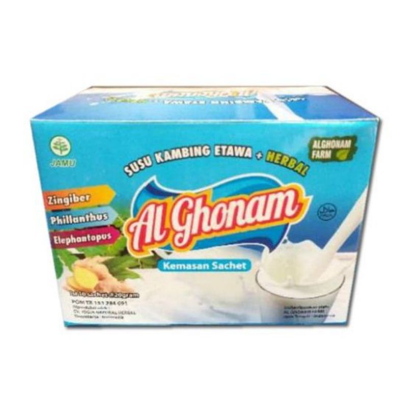 

Al Ghonam Kemasan Sachet - Susu kambing etawa rasa original vanilla