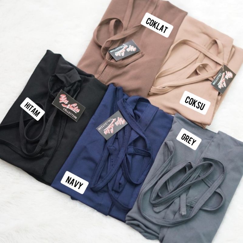 Bergo Instan Sport Jersey Premium Non Pad Instan/ Kerudung Olahraga / Bergo Pendek-2