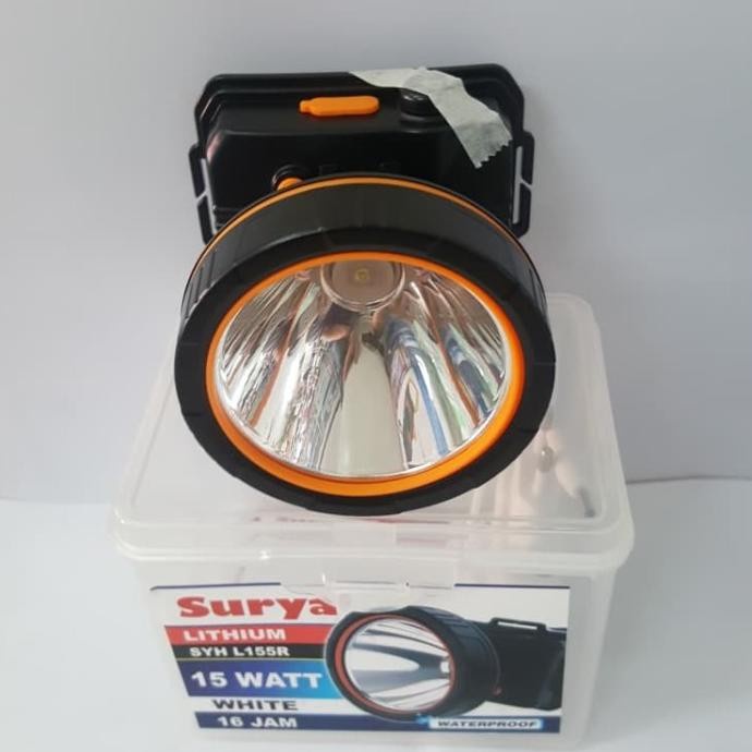 SURYA Senter Kepala SYH L155R - Head Lamp 15 Watt - water Resistant