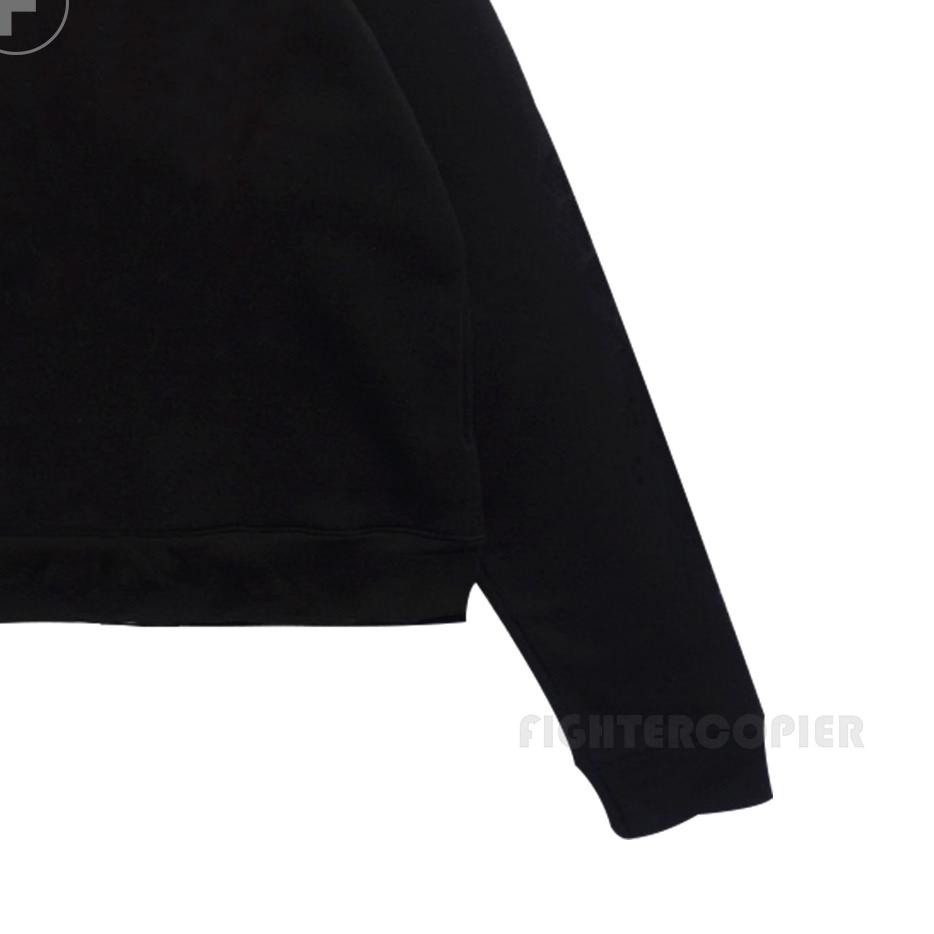 (ATC) CROP HOODIE OVERSIZED BASIC BLACK PREMIUM QUALITY SWEATER HOODIE CROP POLOS HITAM PRIA DAN WAN