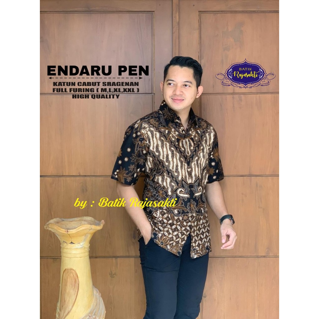 ENDARU SERI RAJASAKTI KEMEJA BATIK SOLO PRIA LENGAN PENDEK LAPIS FURING ATASAN BATIK PREMIUM MODERN KATUN HALUS BAHUWIRYA  BANAMITRA BANAMITRA PUTIH BANGSAWAN BAYU PUTRA BERLIAN BIRU BHARATAYUDA BIMASENA BIRENDRA BIRU INDAH BRAHMAKERTA BRAHMAKERTA MERAH