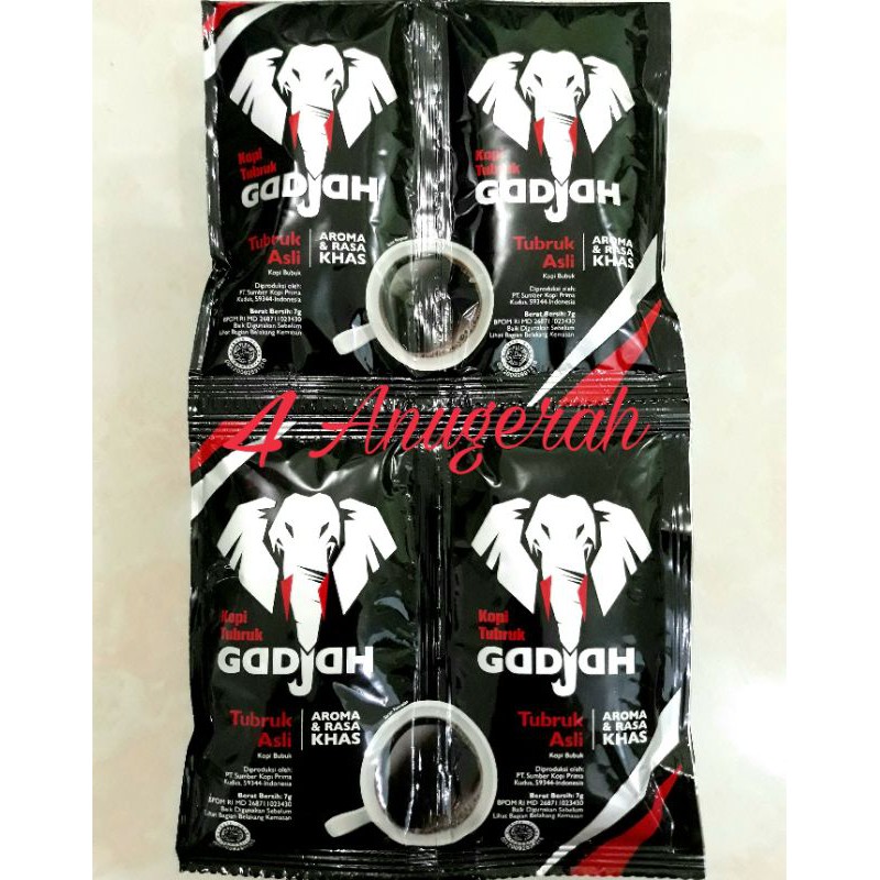 Jual Kopi Tubruk Gadjah 7 gr 20 Sachet / Kopi Tubruk / Kopi Gajah