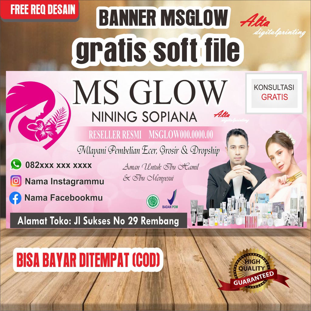 Jual Banner Spanduk Backdrop Baliho Mmt Agen Distributor Reseller Member Resmi Ms Glow Msglow 2481