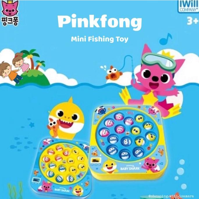 Pinkfong Baby Shark Mini Fishing Toy / Mainan Pancingan/ Memancing stok banyak