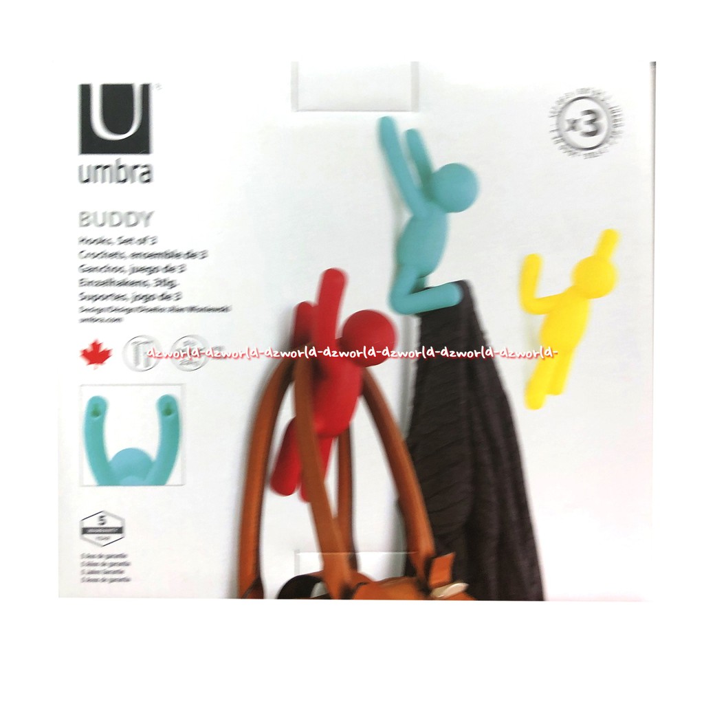 Umbra Buddy 3hooks Alat Gantung Tas Baju Model Lucu Unik People