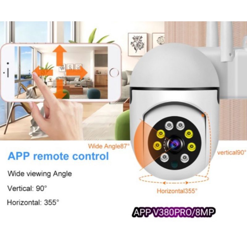 NEW IP CAM CAMERA CCTV OUTDOOR PTZ SPEED DOME V380 PRO 8MP HD 1080P