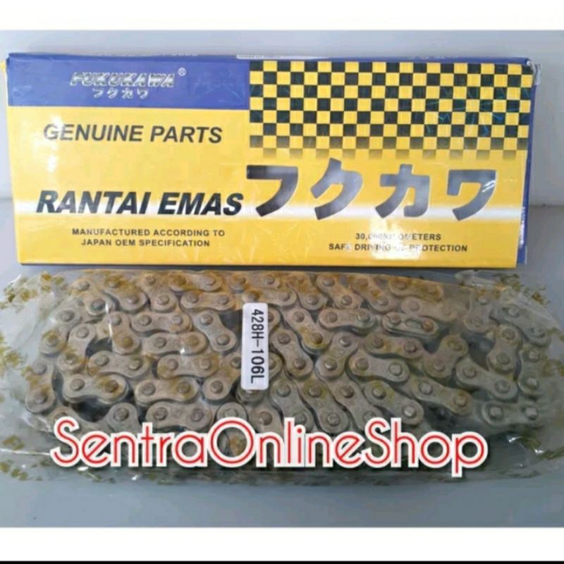 Rantai Rante Emas Gold Tipe 428 H 106 mata Fukukawa