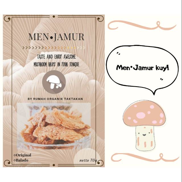 

Kripik Jamur MenJamur rasa Original cemilan, Snack, makanan ringan, keripik