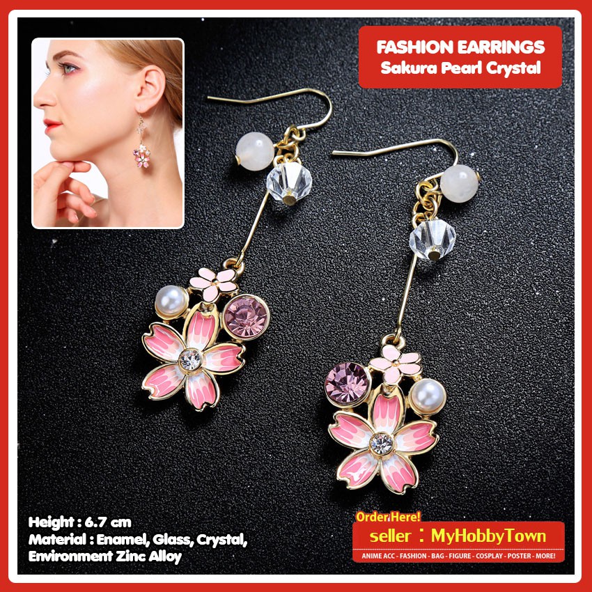 Anting Bunga Sakura Cherry Blossoms Lucu Kawaii Terlaris