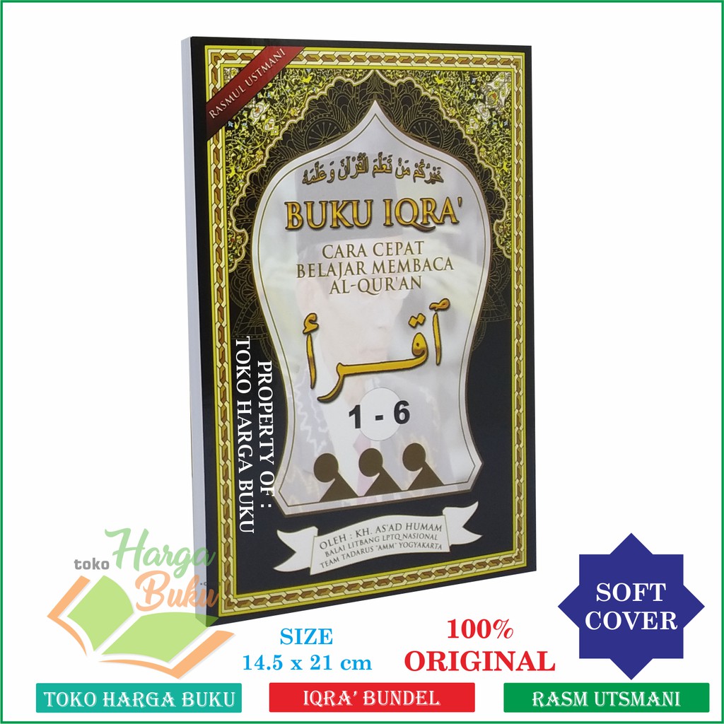 Buku Iqra' Bundel Rasm Utsmani Ukuran A5 Jilid 1-6 Kertas HVS BUKU IQRO