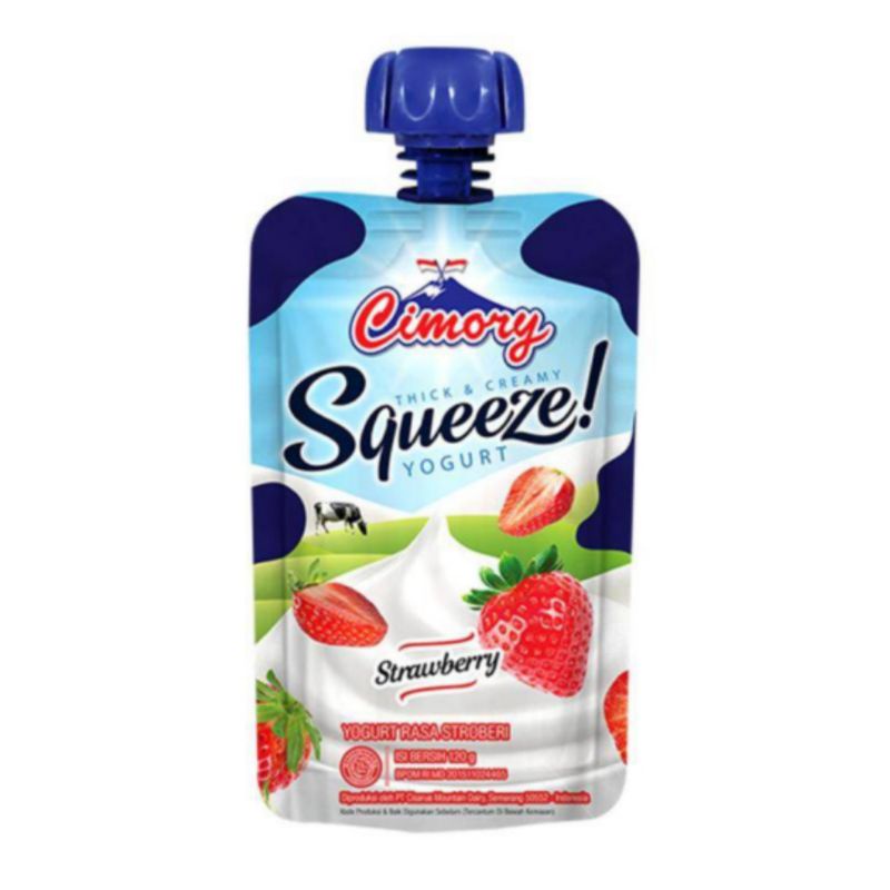 Cimory Squeeze yogurt strawberry 120 gr 1 dus isi 24pcs