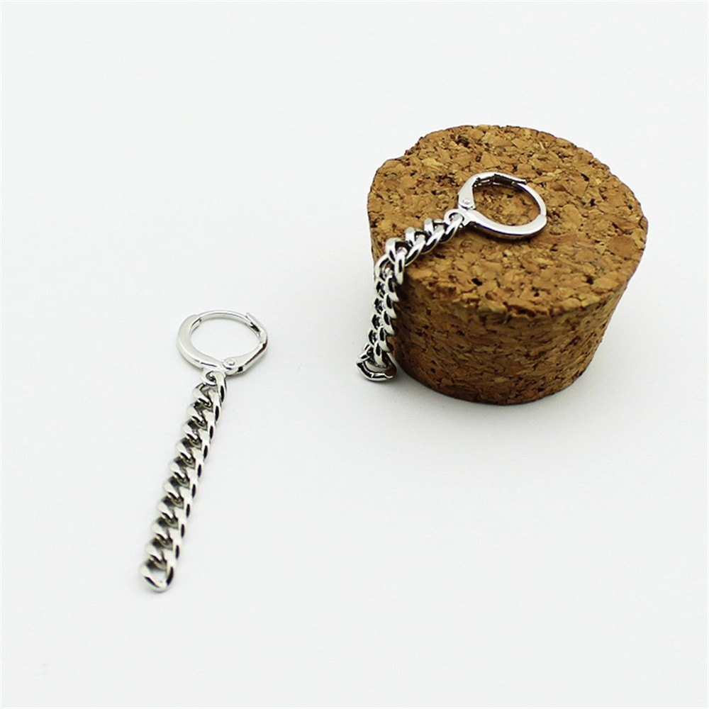 【COD Tangding】Fashion Silver Tassel BTS JIMIN Stud Earrings Kpop Pendant Drop Jewelry