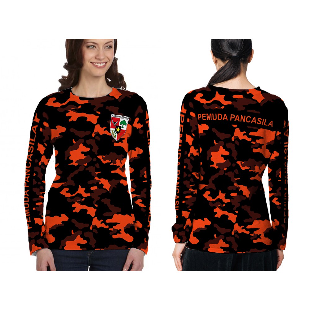 [Riashop] Kaos PEMUDA PANCASILA Panjang | Longsleeve Shirt Wanita PEMUDA PANCASILA - FS