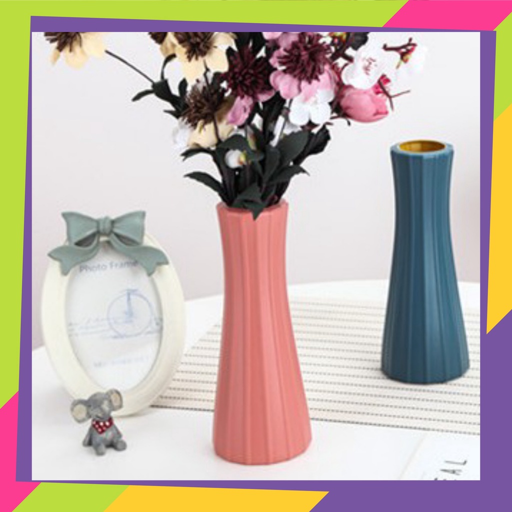 1599D2 / Vas bunga dekorasi bunga hias / Pot bunga plastik gaya Nordic / Vas bunga tanaman Artificial
