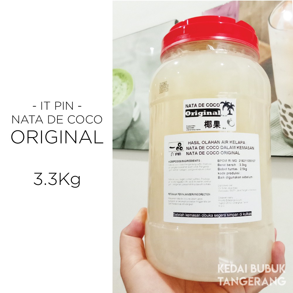 

Nata De Coco ORIGINAL cocopandan Sari kelapa 3kg Itpin topping chatime bmb