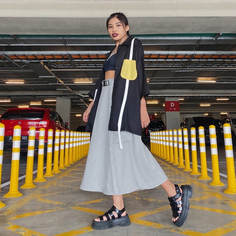 KADELYC “Cipher” Oversized Shirt / Kemeja oversize kasual unisex