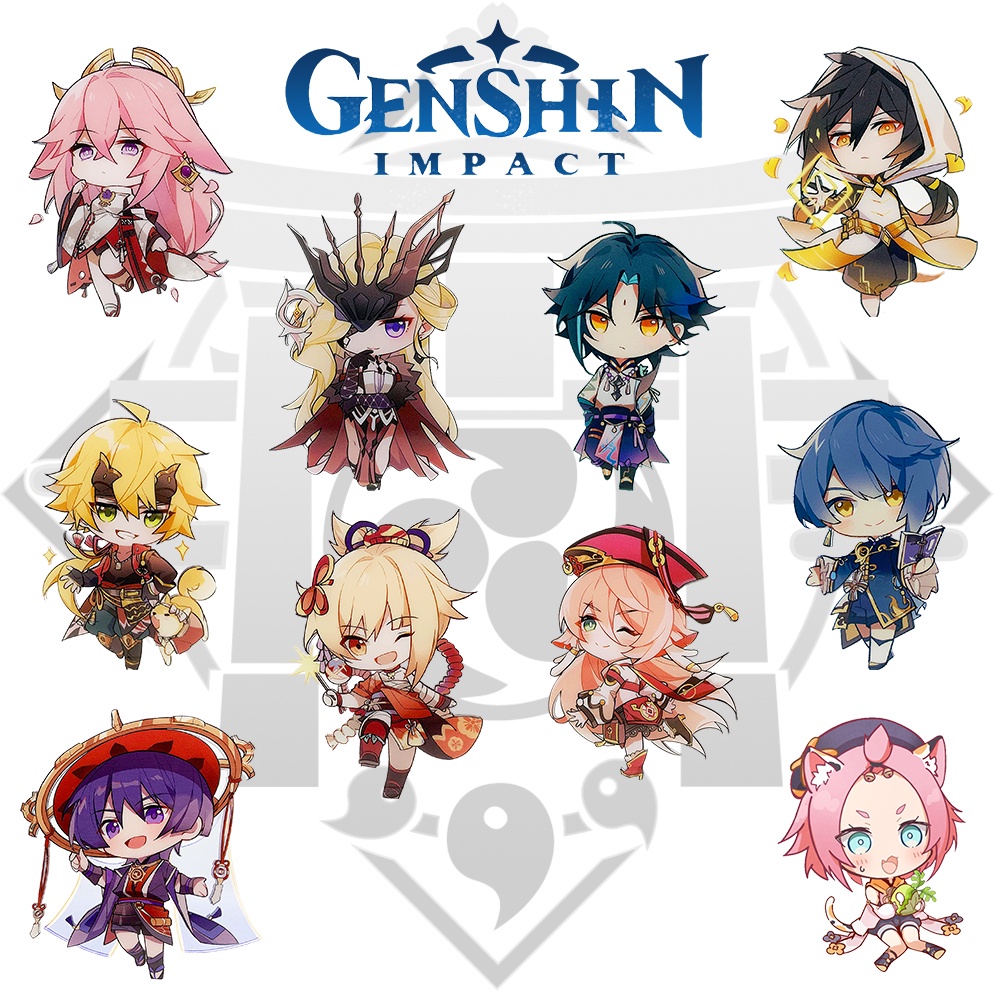 Gantungan Kunci Game Genshin Impact - Keychain Genshin Impact - Genshin Impact Merchandise Akrilik
