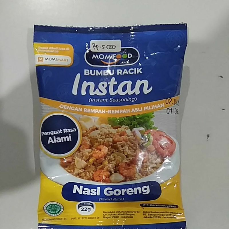 

Bumbu Racik instan momifood,nasi goreng.