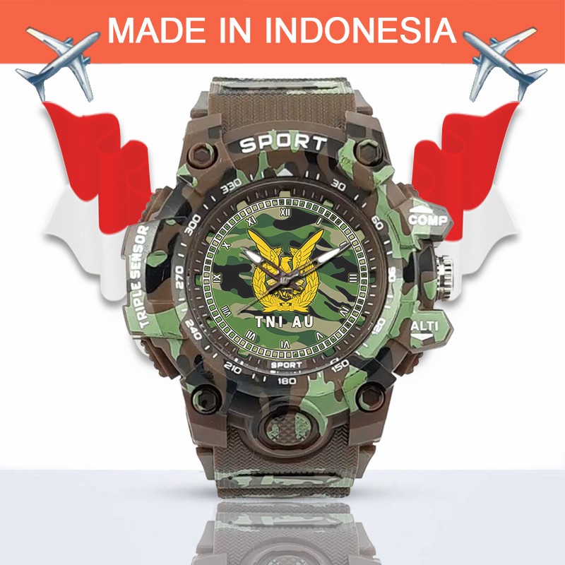 (SPECIAL EDITION) JAM TANGAN LOGO TNI-AU WATER RESISTANT NO.14