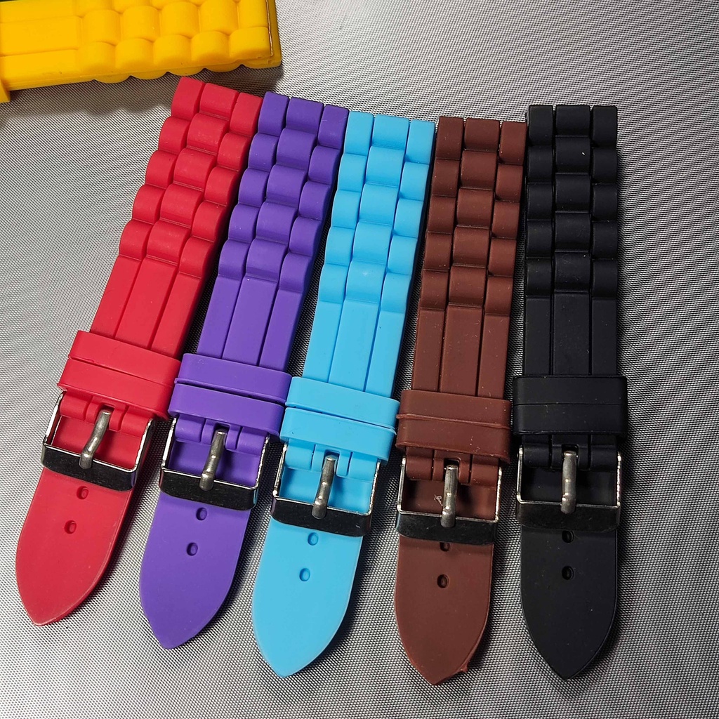 Tali Karet Jam Tangan Strap Rubber silicone 18mm