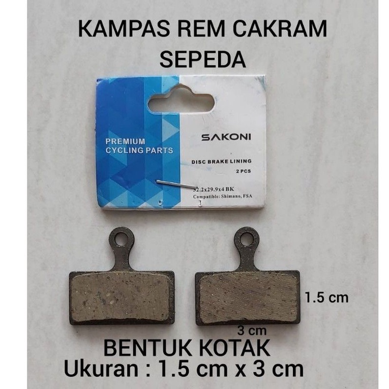 Kampas Rem Cakram Disc Brake Sepeda MTB Gunung Lipat Brake Pad Seped - Model Kotak Sakoni