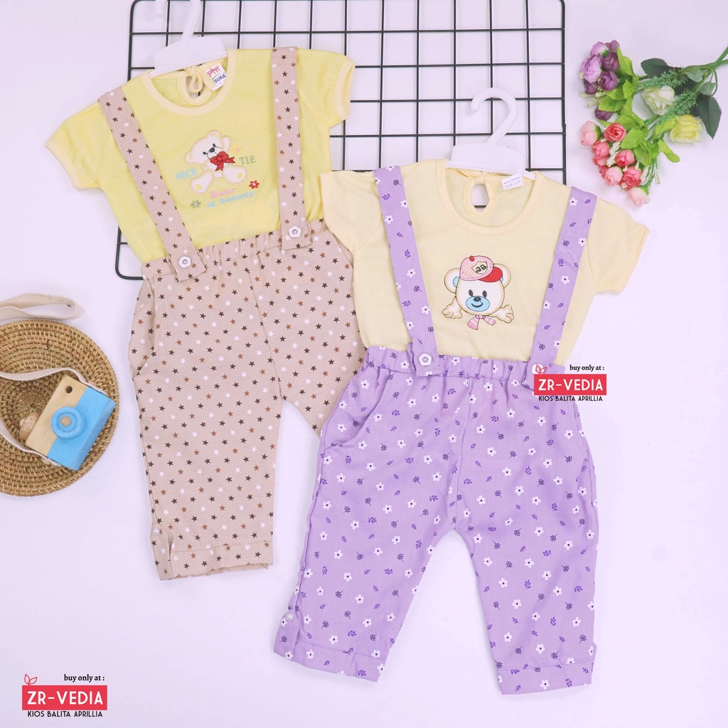 (IMPORT) Setelan Alice uk 1-2 Tahun / Baju Anak Perempuan Jumpsuit Bayi Branded Set Kaos Murah Romper Kodok