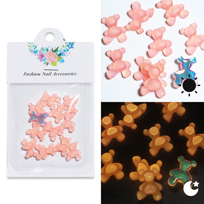 Siy Manikmanik Resin Bentuk Gummy Bear Warnawarni Untuk Aksesoris Perhiasan DIY