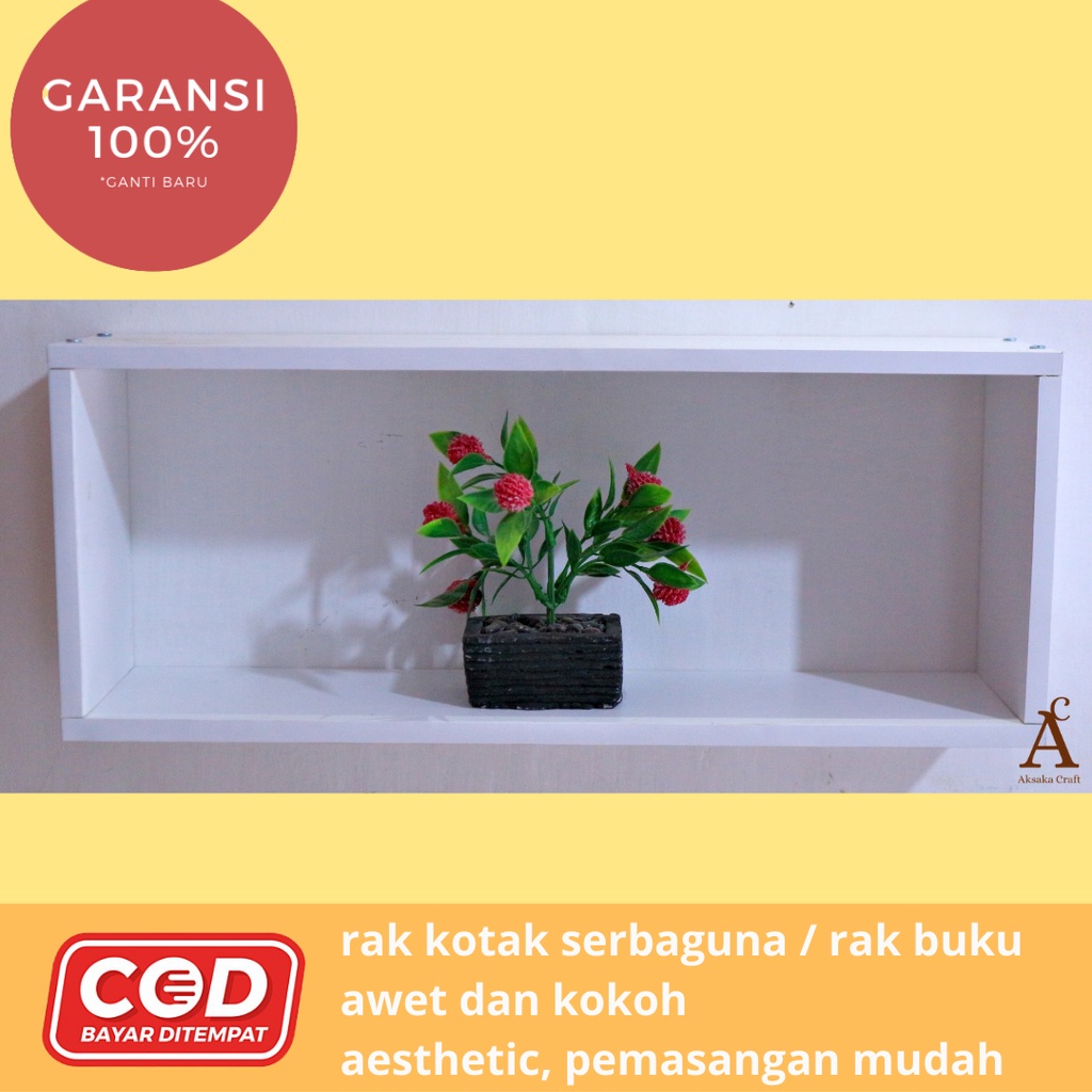 Rak dinding kotak Rak kotak Rak buku dinding kotak 50X12X18