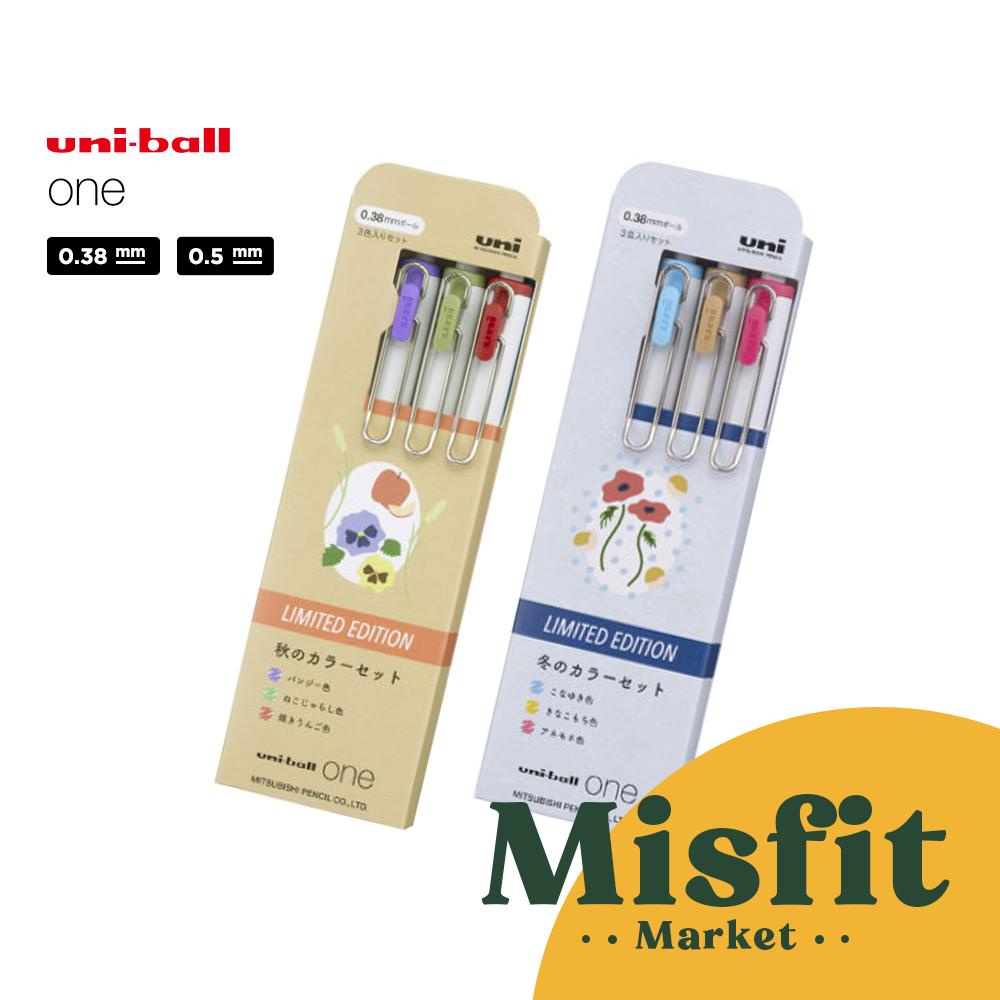 

Uni Ball One Autumn Winter Series 3 Color 0.38 0.5 mm Gel Pen Uniball